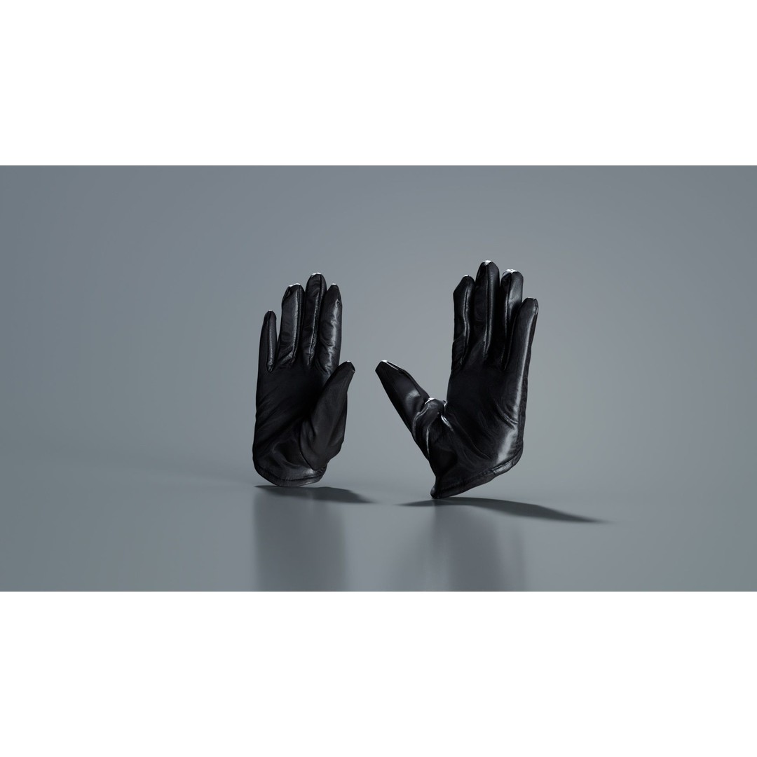 Vinyl Open Glove 3D Model – Low Poly PBR Asset, FBX, OBJ - View 4