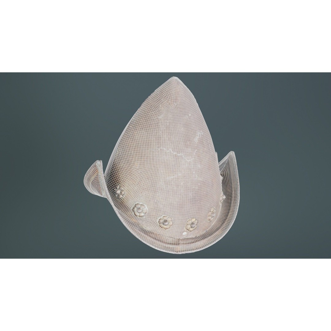 Spanish Flower Hat 3D Model – Low Poly Character Headwear, FBX & Blender - View 11