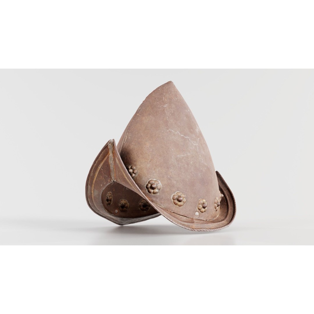 Spanish Flower Hat 3D Model – Low Poly Character Headwear, FBX & Blender - View 3