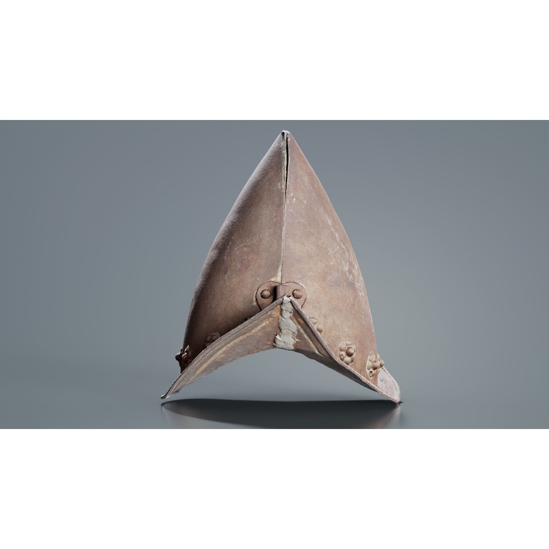 Spanish Flower Hat 3D Model – Low Poly Character Headwear, FBX & Blender - View 4