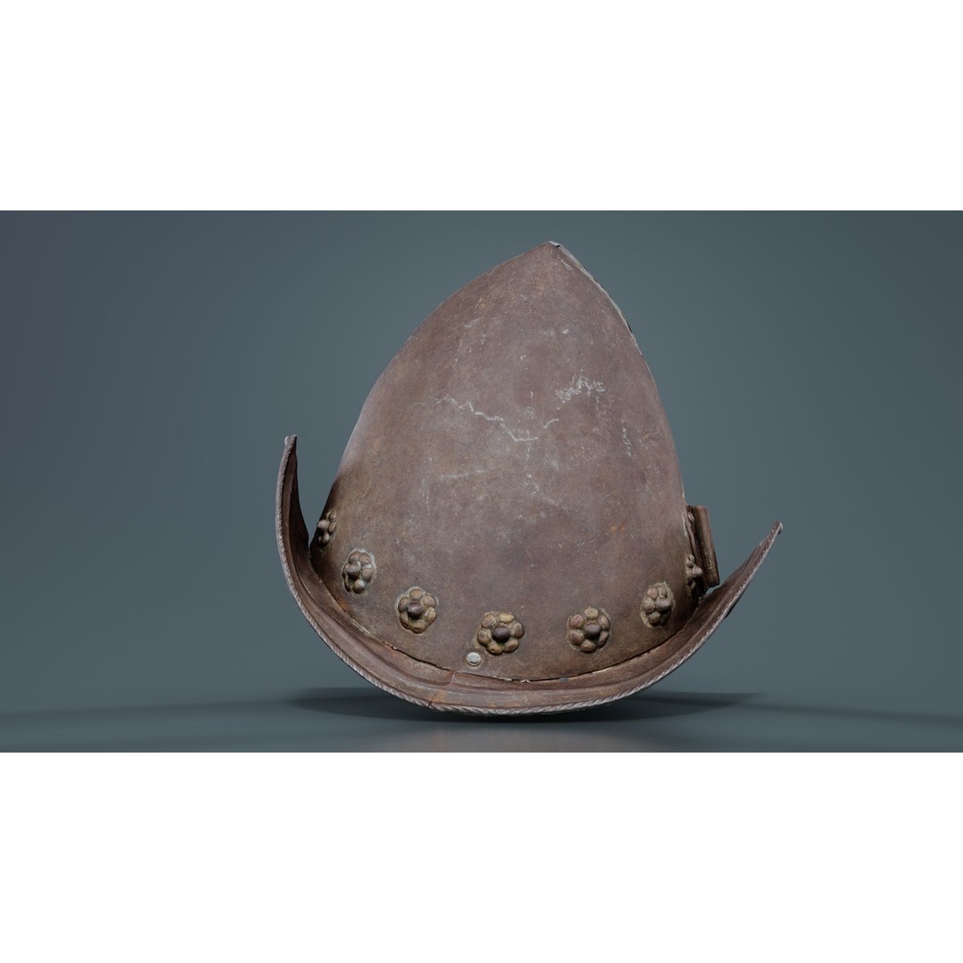 Spanish Flower Hat 3D Model – Low Poly Character Headwear, FBX & Blender - View 7