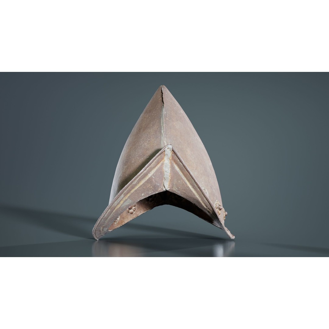 Spanish Flower Hat 3D Model – Low Poly Character Headwear, FBX & Blender - View 9