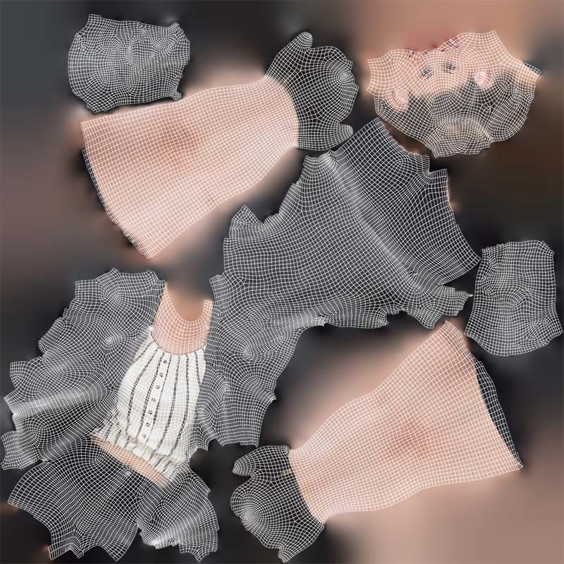 Woman 3D Model – Low Poly Character with Blouse and Leather Jacket - View 16