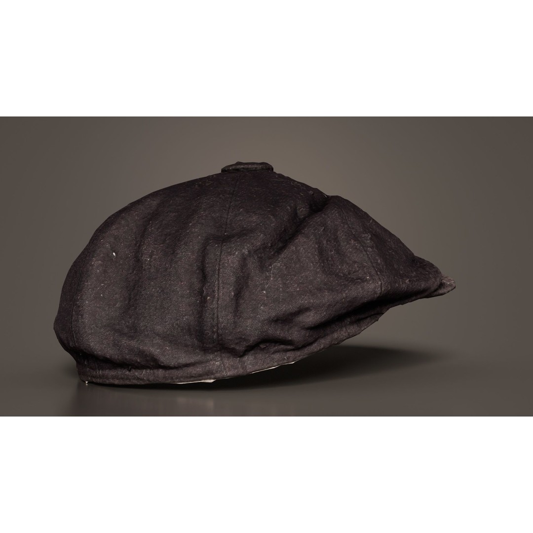 Peaky Blinders Hat 3D Model – Low Poly Apparel with PBR Textures, FBX - View 10