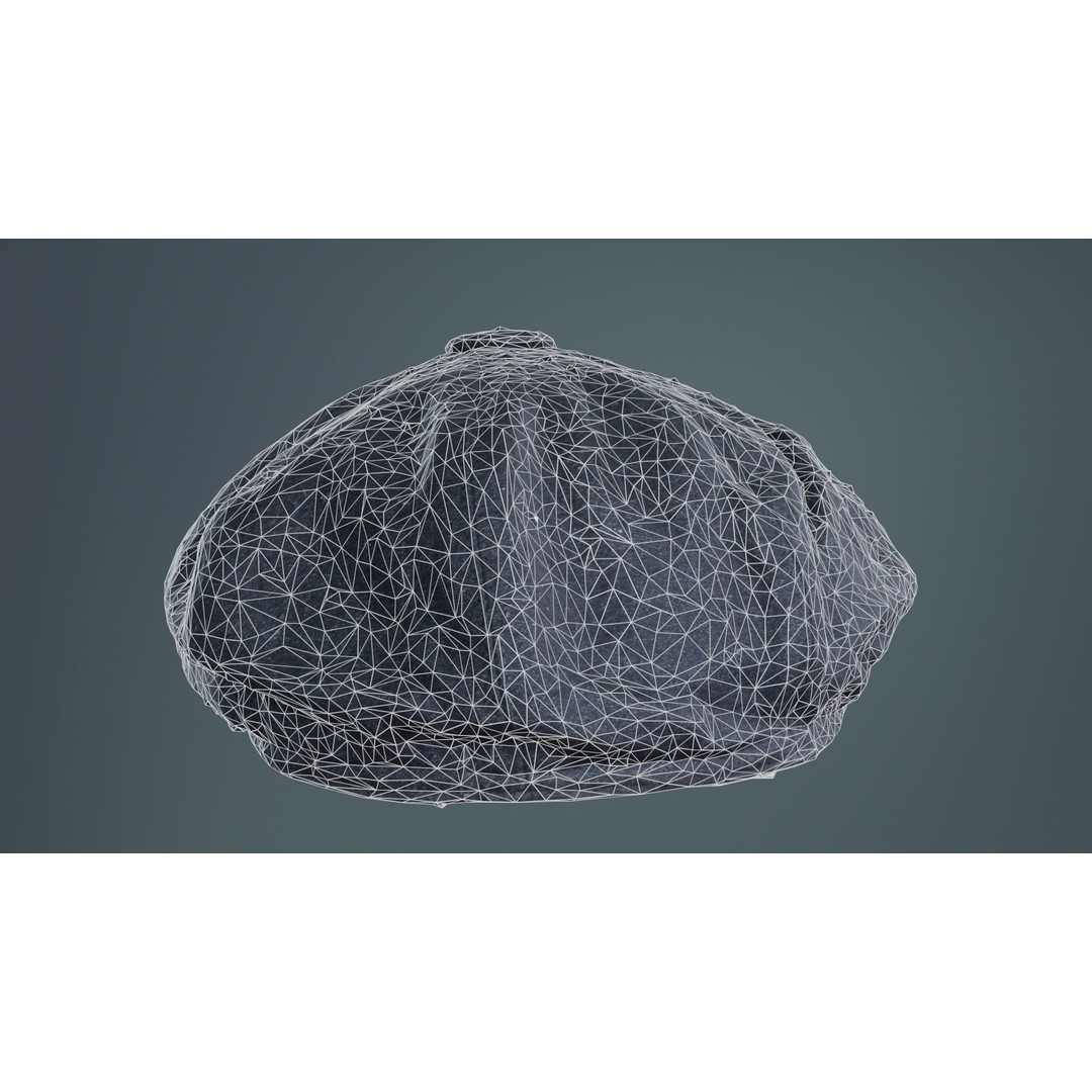 Peaky Blinders Hat 3D Model – Low Poly Apparel with PBR Textures, FBX - View 12