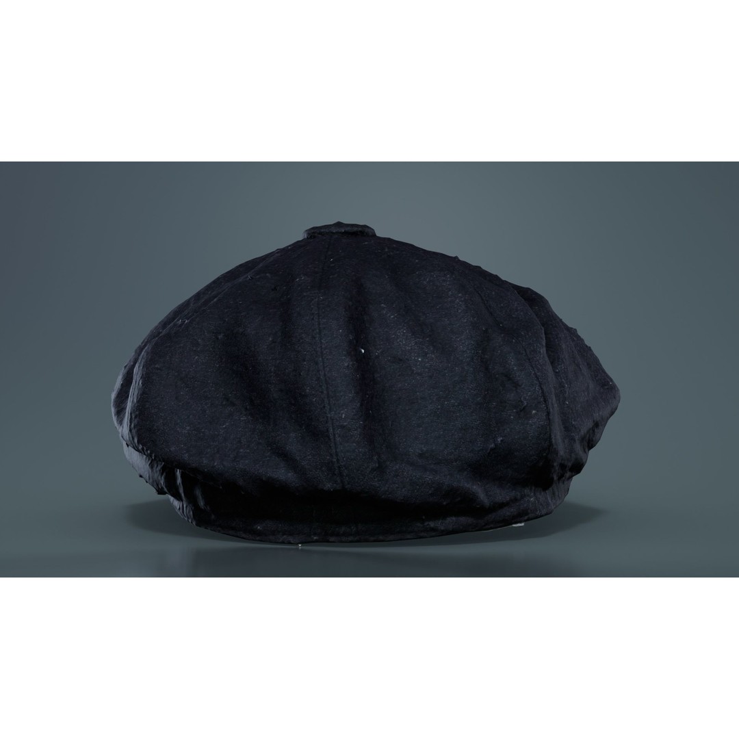 Peaky Blinders Hat 3D Model – Low Poly Apparel with PBR Textures, FBX - View 5