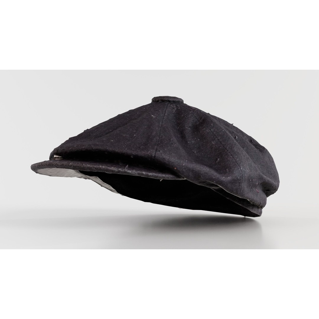 Peaky Blinders Hat 3D Model – Low Poly Apparel with PBR Textures, FBX - View 7