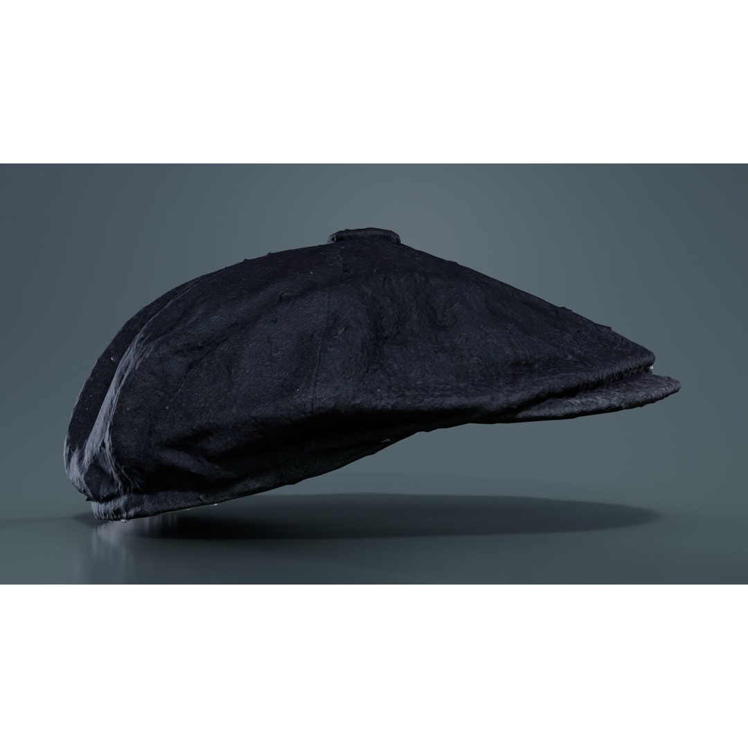 Peaky Blinders Hat 3D Model – Low Poly Apparel with PBR Textures, FBX - View 8