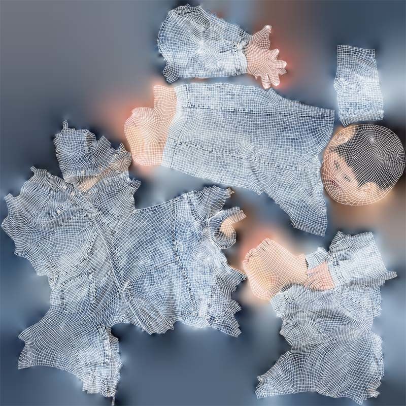 Asian Woman 3D Model – Low Poly Character in Denim Jumpsuit, FBX - View 16