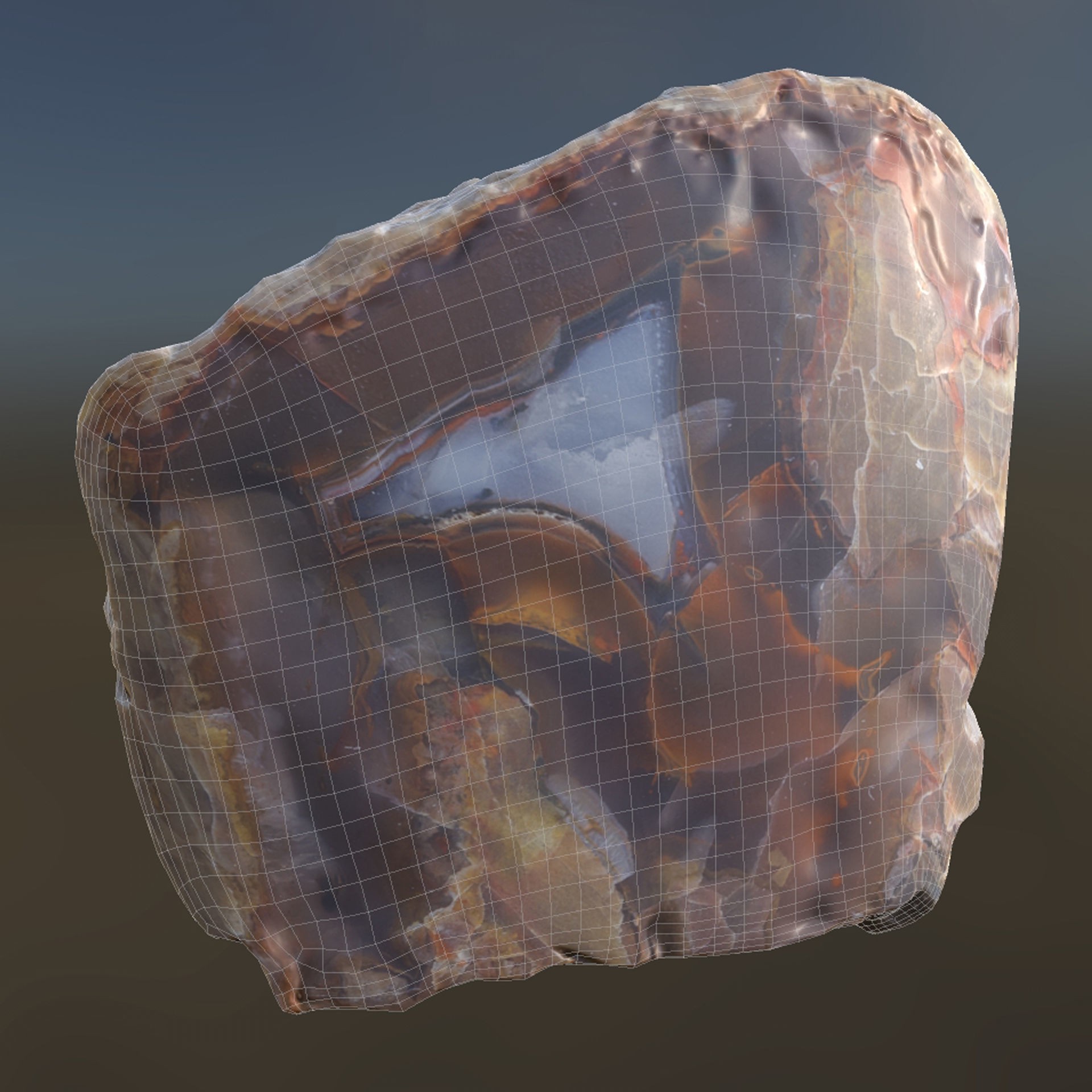 Agate Gemstone - Low-Poly Game-Ready 3D Model - View 8