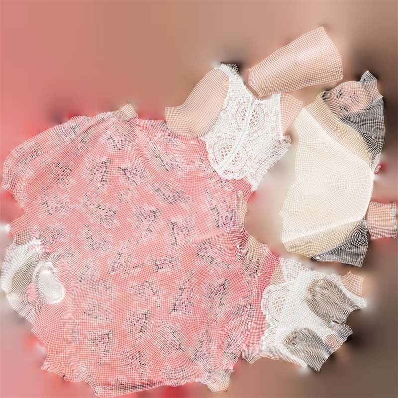 Woman in Pink Dress 3D Model – Low Poly Character, FBX, Blender - View 16