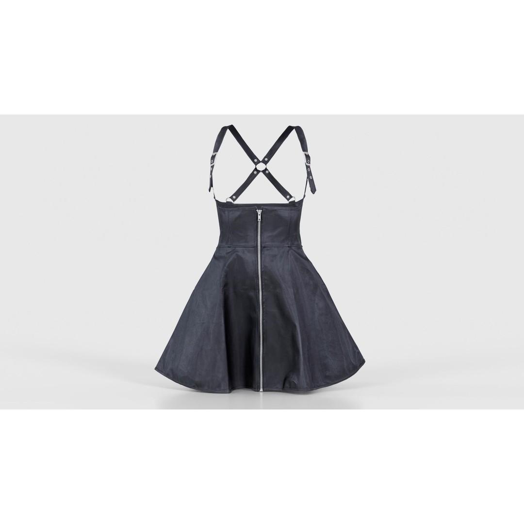 Crossed Back Fetish Dress 3D Model – Low Poly PBR Character Asset, Blender - View 17