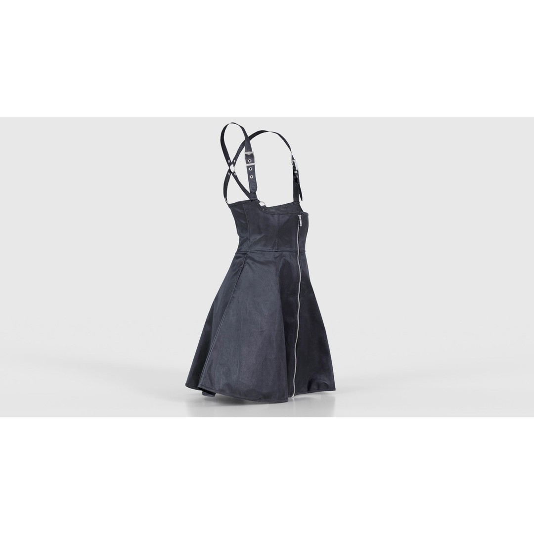 Crossed Back Fetish Dress 3D Model – Low Poly PBR Character Asset, Blender - View 19