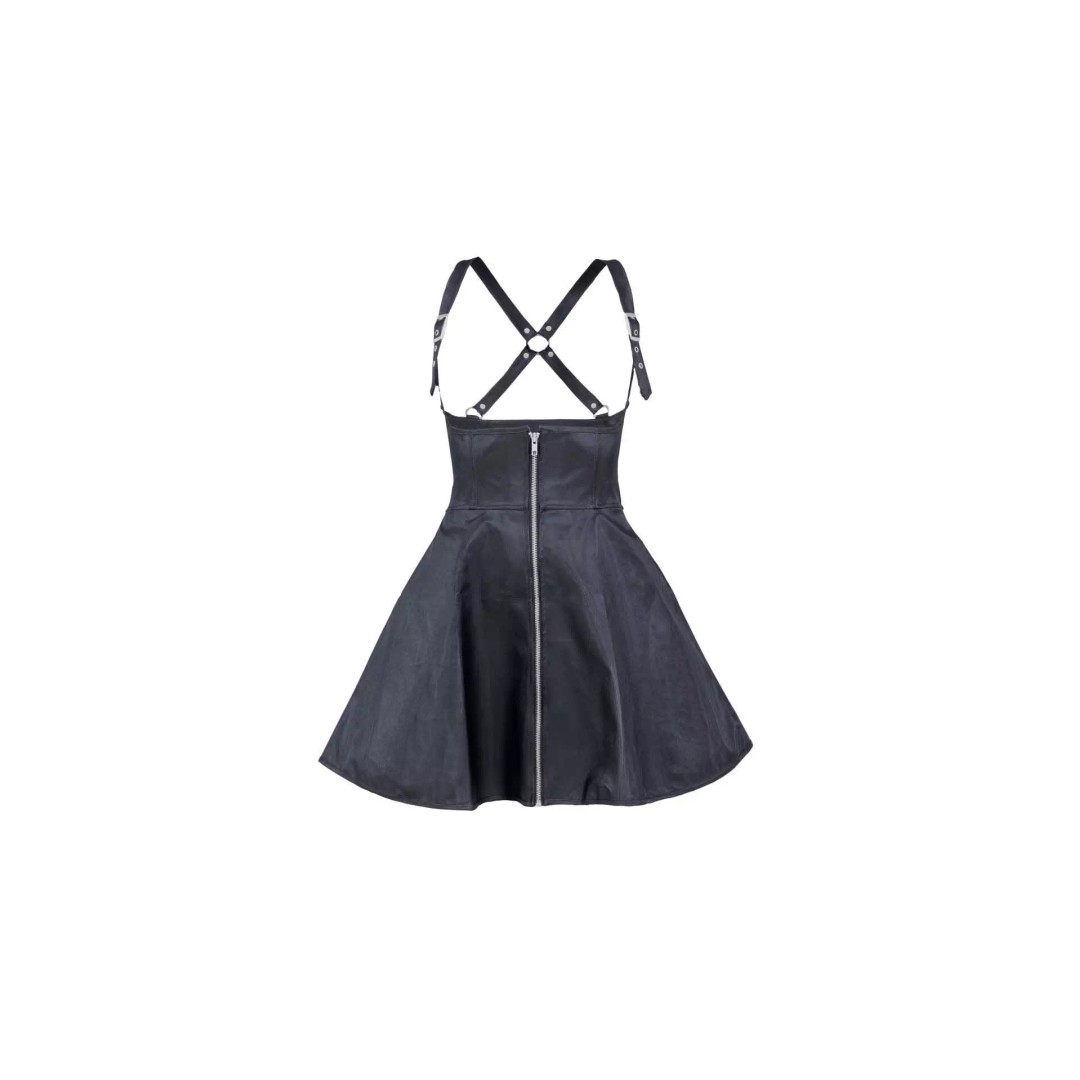 Crossed Back Fetish Dress 3D Model – Low Poly PBR Character Asset, Blender - View 2