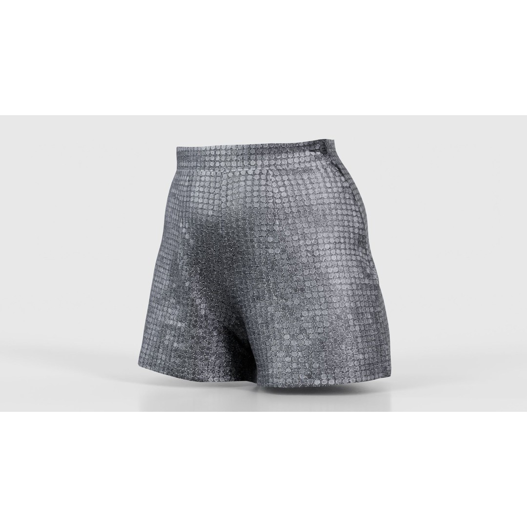 Glitter Shorts 3D Model – Low Poly Women's Clothing, FBX, Blender