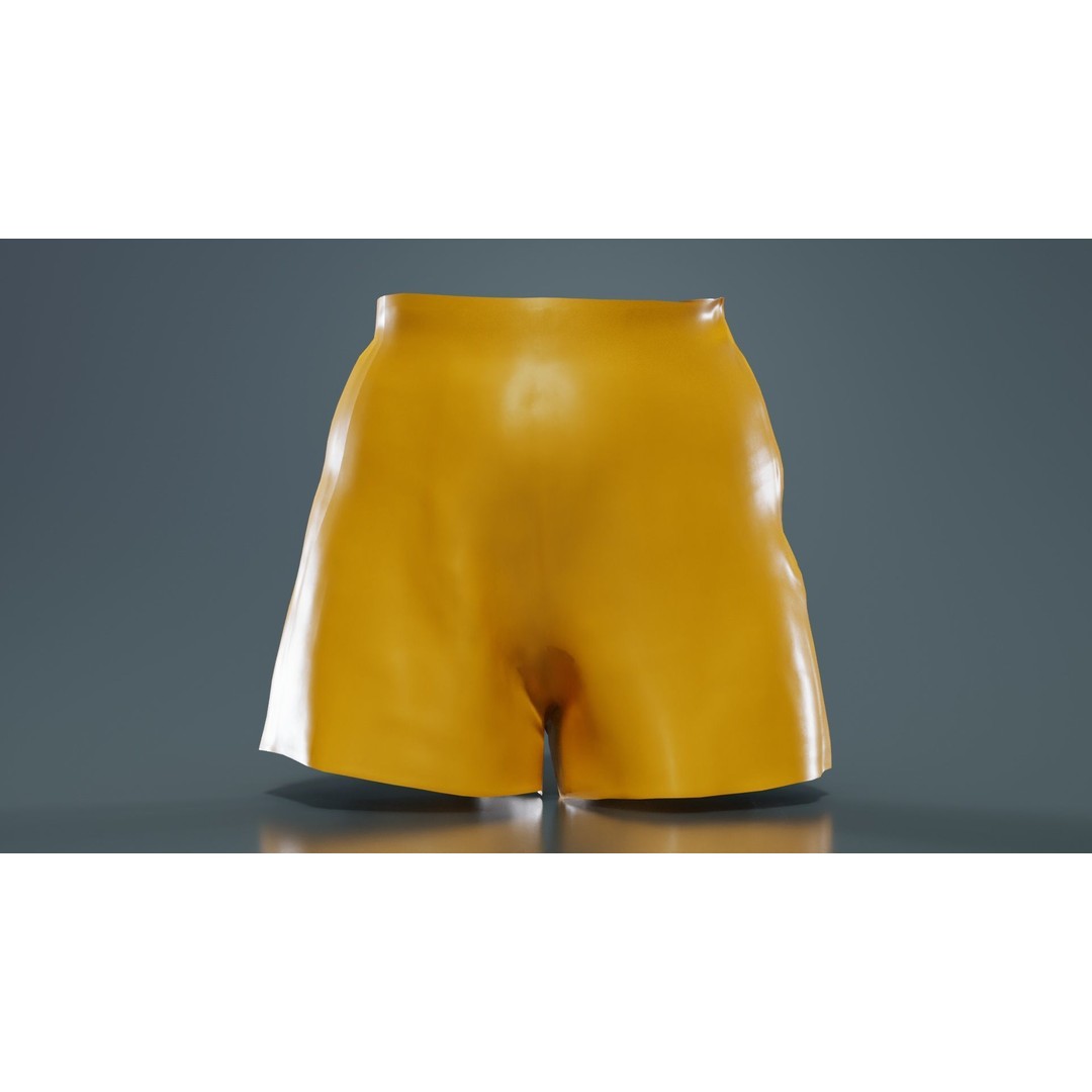 Glitter Shorts 3D Model – Low Poly Women's Clothing, FBX, Blender - View 14
