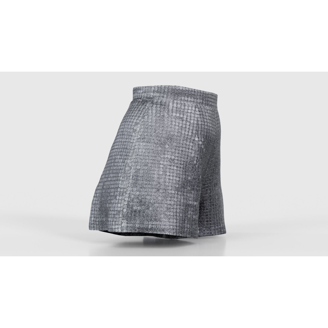 Glitter Shorts 3D Model – Low Poly Women's Clothing, FBX, Blender - View 19