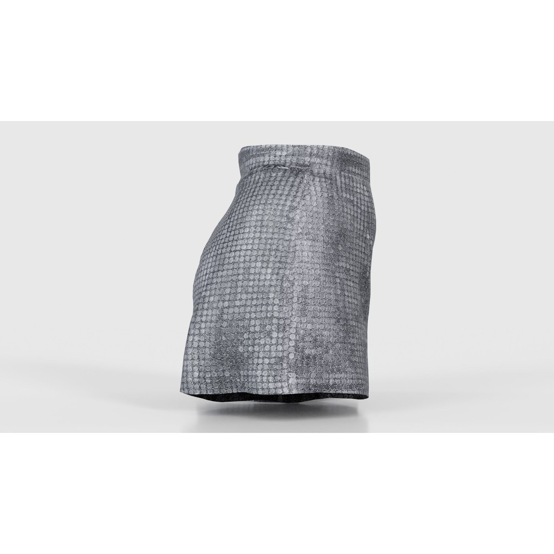 Glitter Shorts 3D Model – Low Poly Women's Clothing, FBX, Blender - View 20