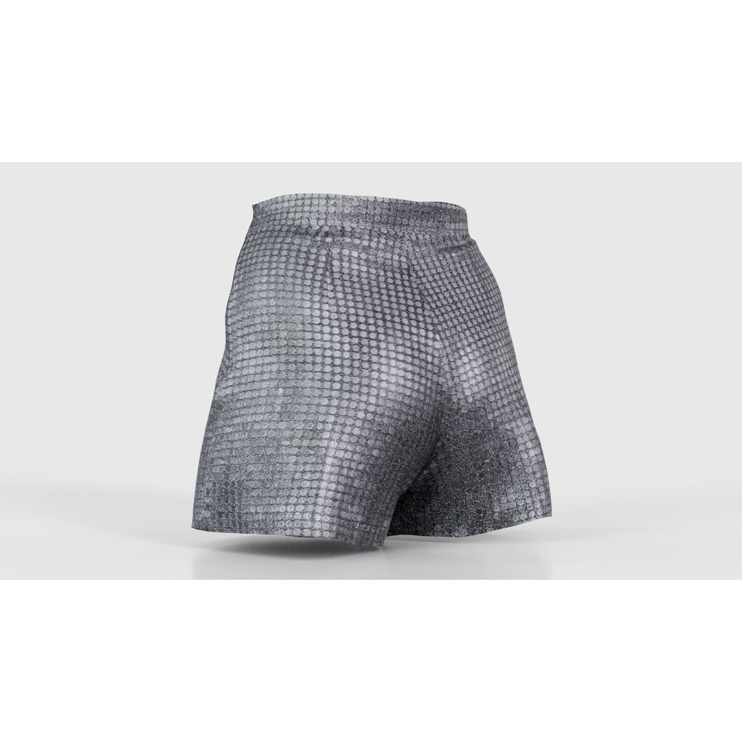 Glitter Shorts 3D Model – Low Poly Women's Clothing, FBX, Blender - View 24