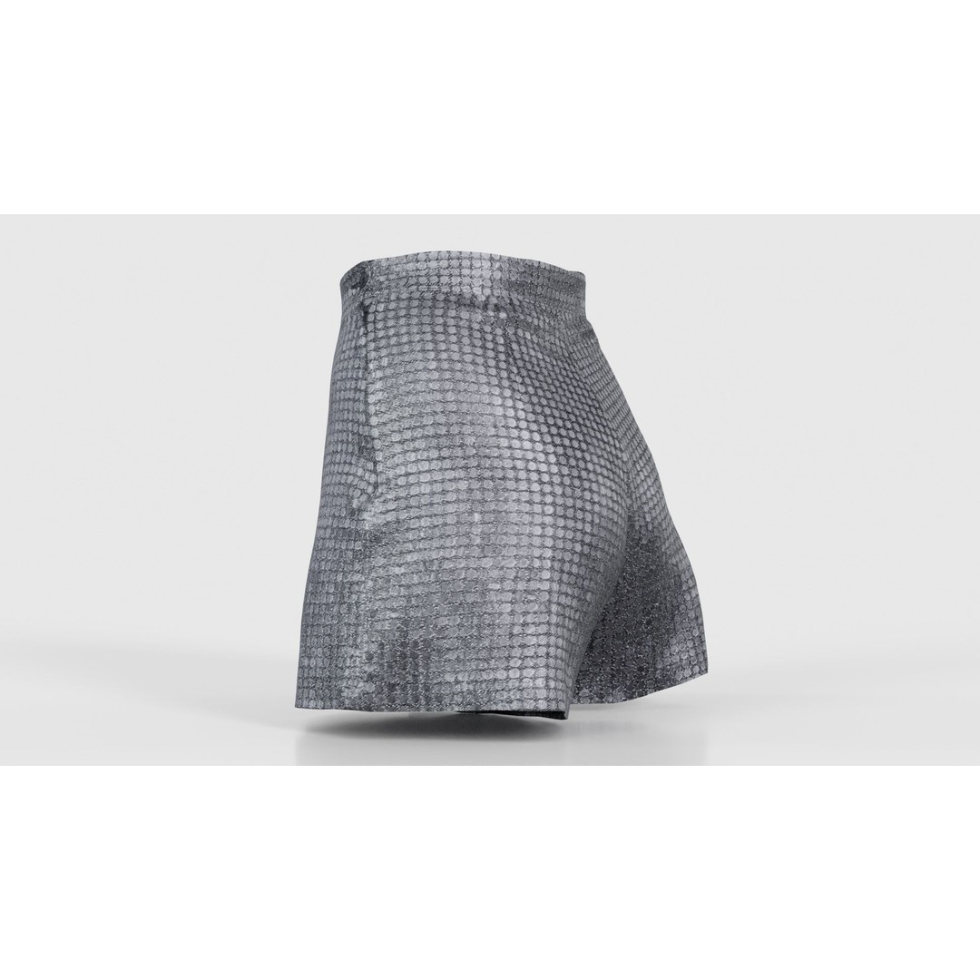 Glitter Shorts 3D Model – Low Poly Women's Clothing, FBX, Blender - View 25