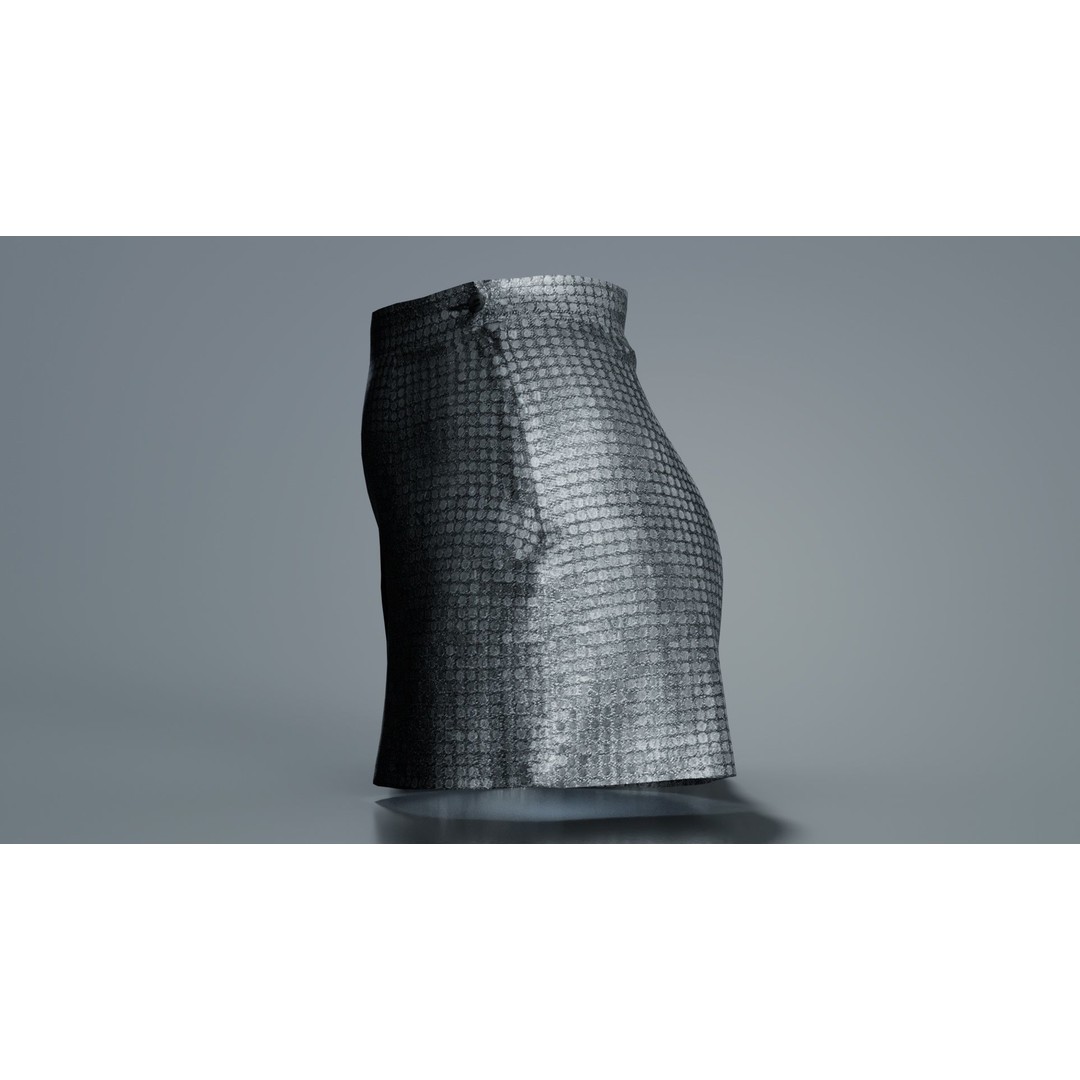 Glitter Shorts 3D Model – Low Poly Women's Clothing, FBX, Blender - View 8