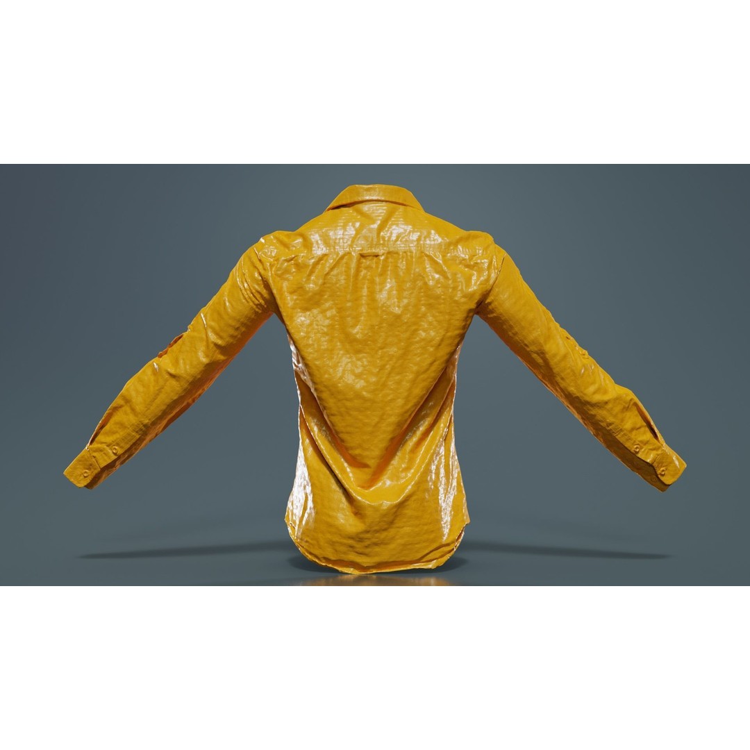 Squares Shirt 3D Model – Low Poly Checkered Apparel, FBX, Blender - View 15