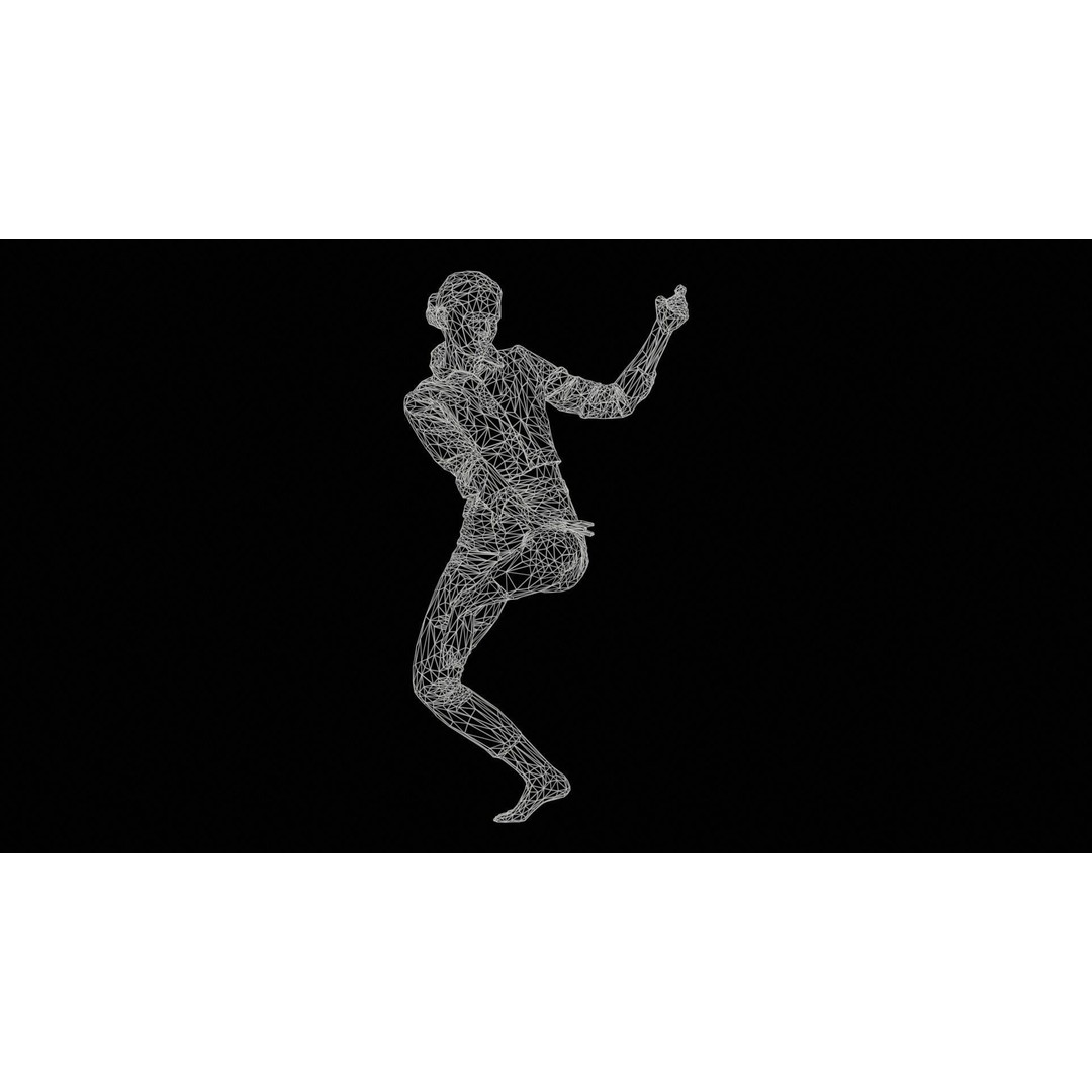 Woman Holding Pole 3D Model – Low-Poly Character with PBR Textures - View 13