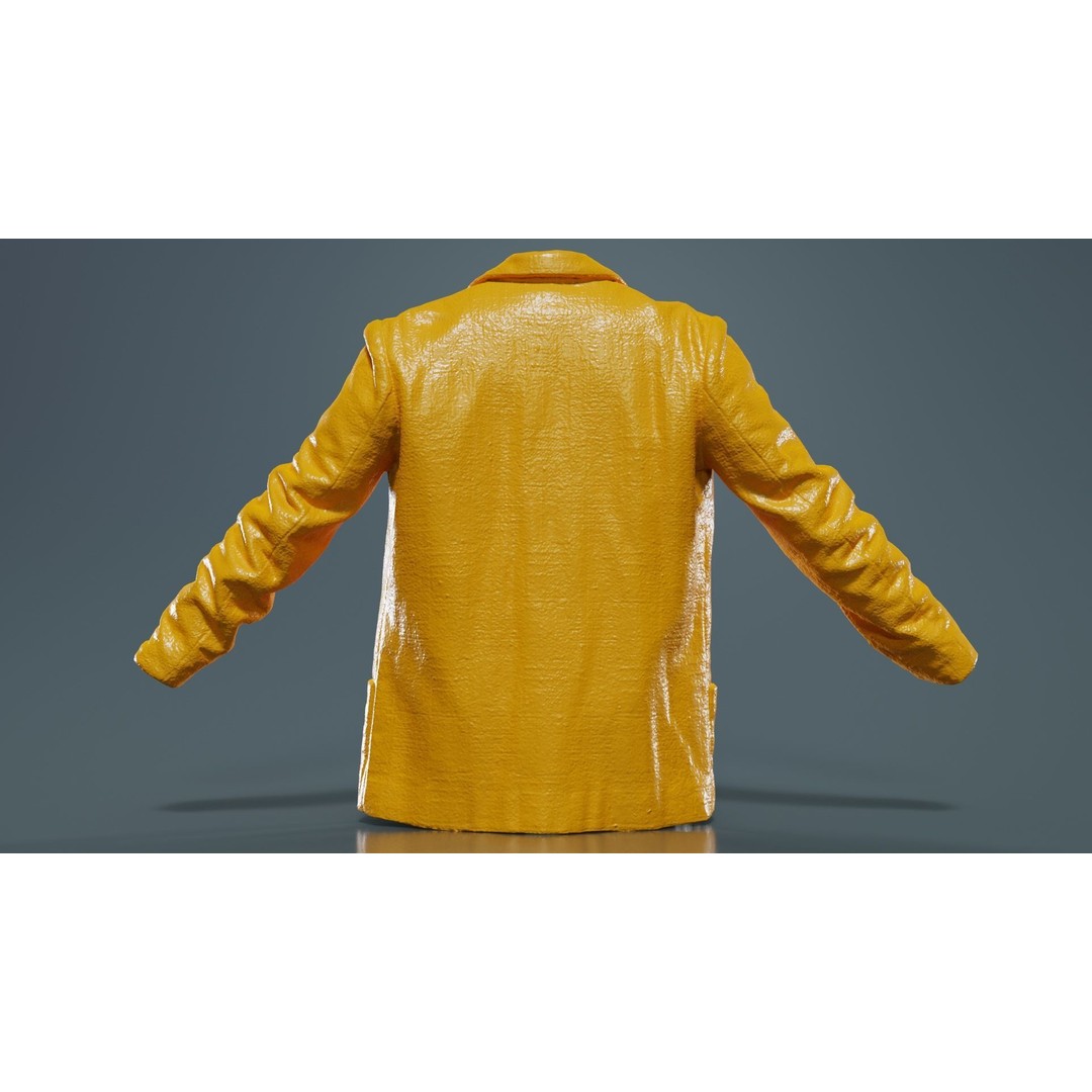 Clown Jacket 3D Model – Low Poly Open Outerwear, FBX, PBR - View 15