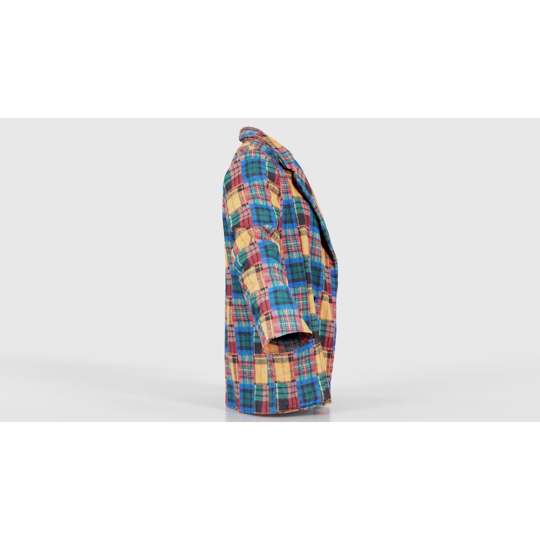 Clown Jacket 3D Model – Low Poly Open Outerwear, FBX, PBR - View 20