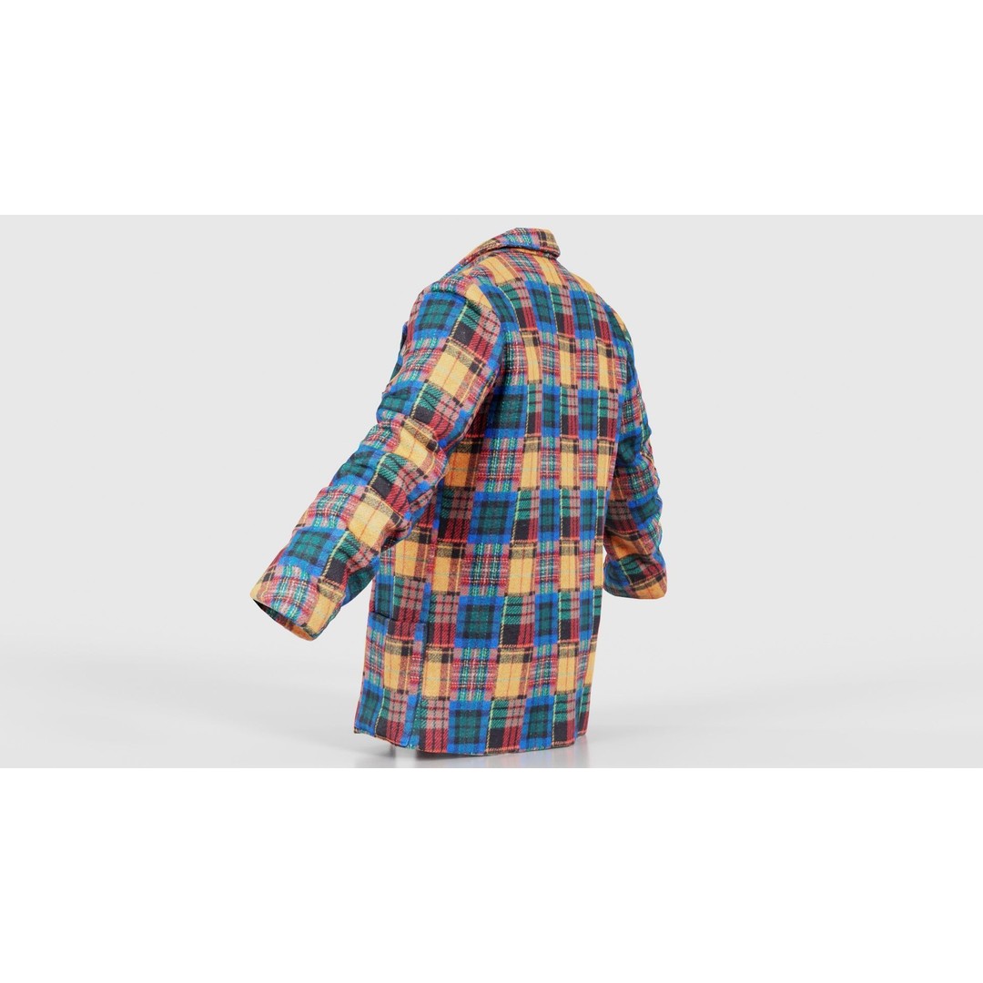 Clown Jacket 3D Model – Low Poly Open Outerwear, FBX, PBR - View 25