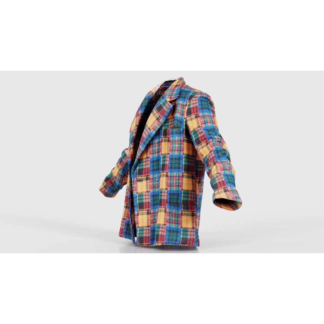 Clown Jacket 3D Model – Low Poly Open Outerwear, FBX, PBR - View 27