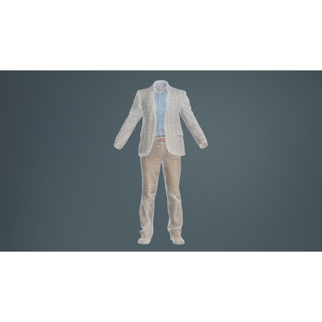 Casual Outfit 33 3D Model – Low Poly Male Character with PBR Textures - View 11