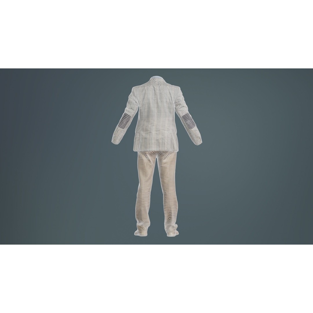 Casual Outfit 33 3D Model – Low Poly Male Character with PBR Textures - View 12