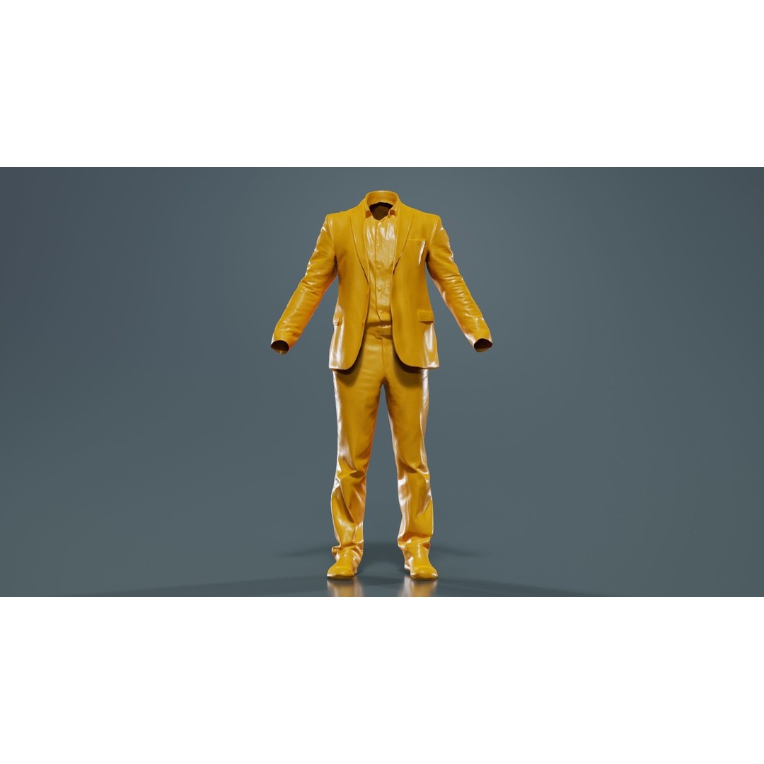 Casual Outfit 33 3D Model – Low Poly Male Character with PBR Textures - View 14