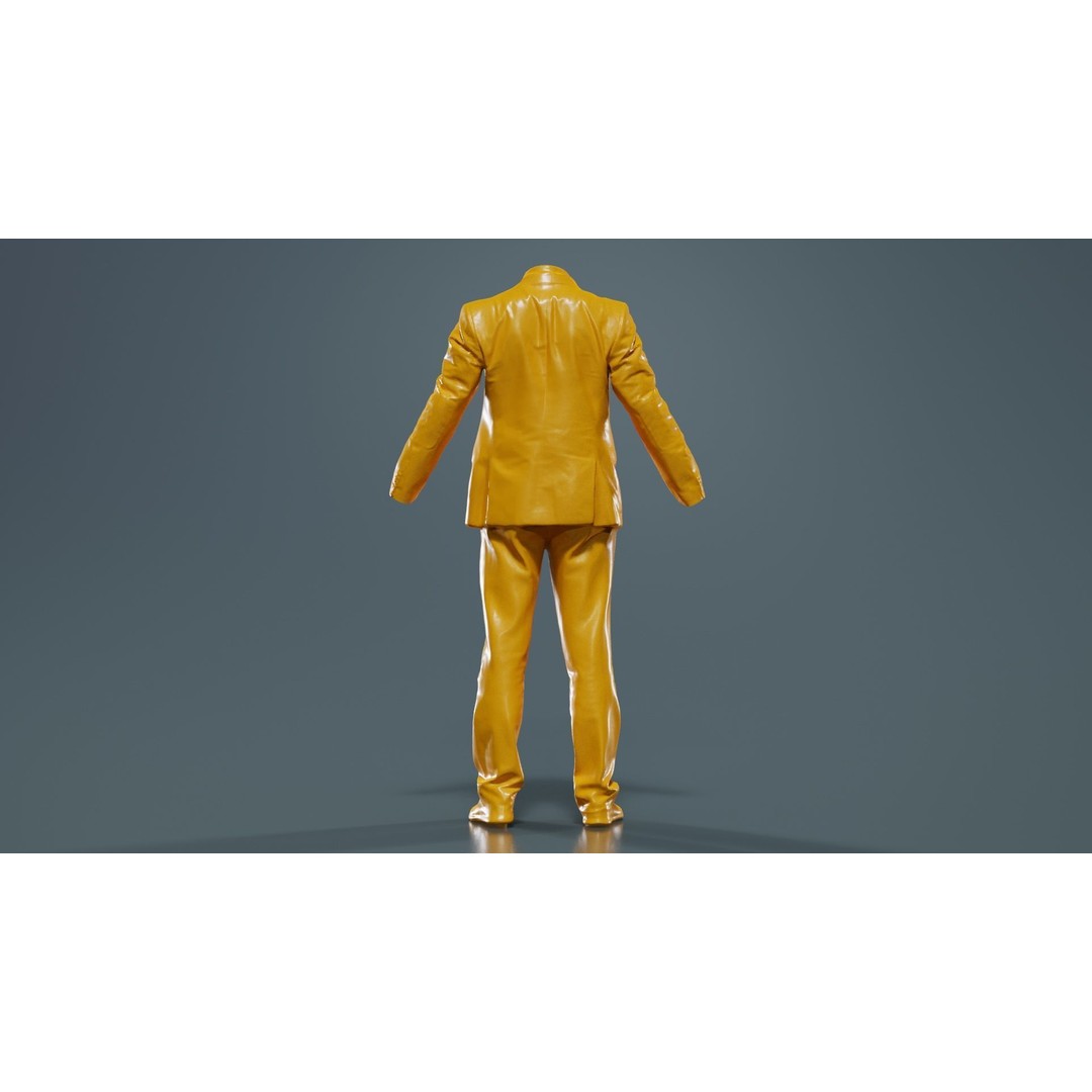 Casual Outfit 33 3D Model – Low Poly Male Character with PBR Textures - View 15