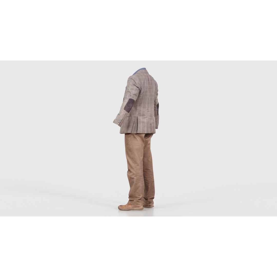 Casual Outfit 33 3D Model – Low Poly Male Character with PBR Textures - View 25
