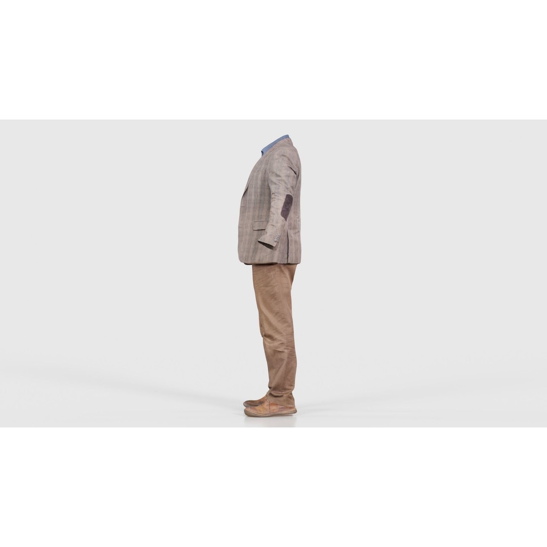 Casual Outfit 33 3D Model – Low Poly Male Character with PBR Textures - View 26