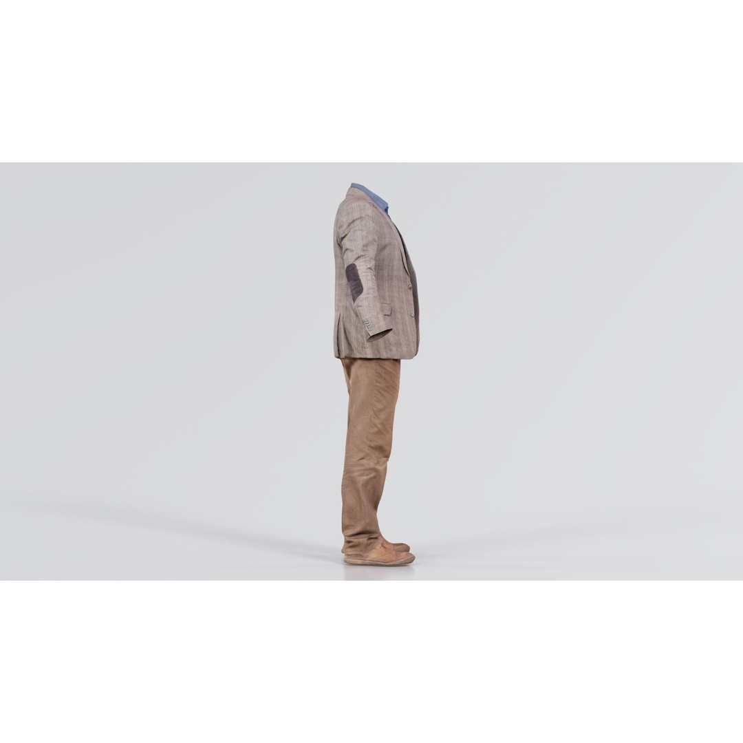 Casual Outfit 33 3D Model – Low Poly Male Character with PBR Textures - View 3