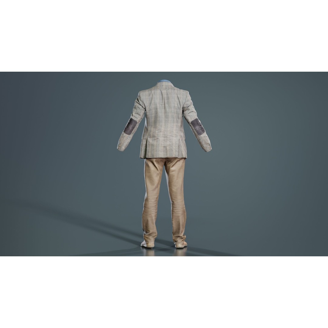 Casual Outfit 33 3D Model – Low Poly Male Character with PBR Textures - View 5