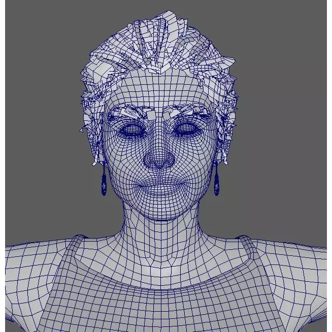 Zhang Ziyi 3D Model – Low Poly Rigged Character for Animation - View 22