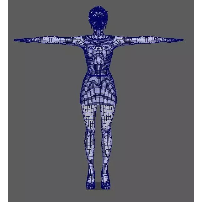 Zhang Ziyi 3D Model – Low Poly Rigged Character for Animation - View 23