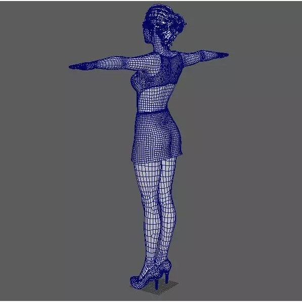 Zhang Ziyi 3D Model – Low Poly Rigged Character for Animation - View 24