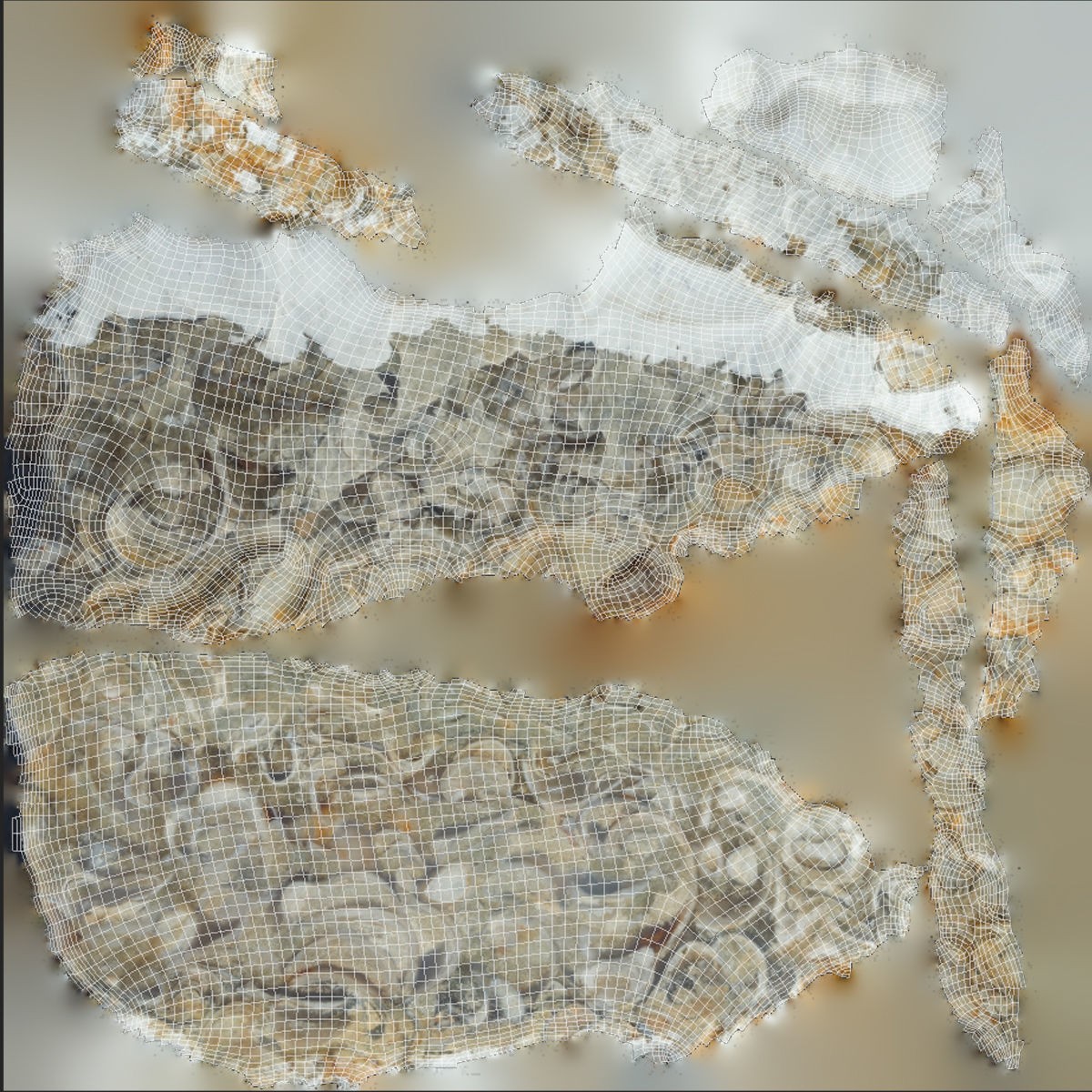 Chalcedony Metasomatite with Bivalve Molluscs - Low-Poly Game-Ready 3D Model
