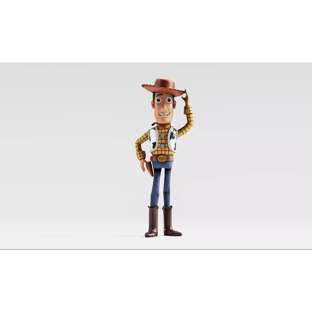 Cowboy Toy Character 3D Model – Realistic Game-Ready Asset, FBX - View 3