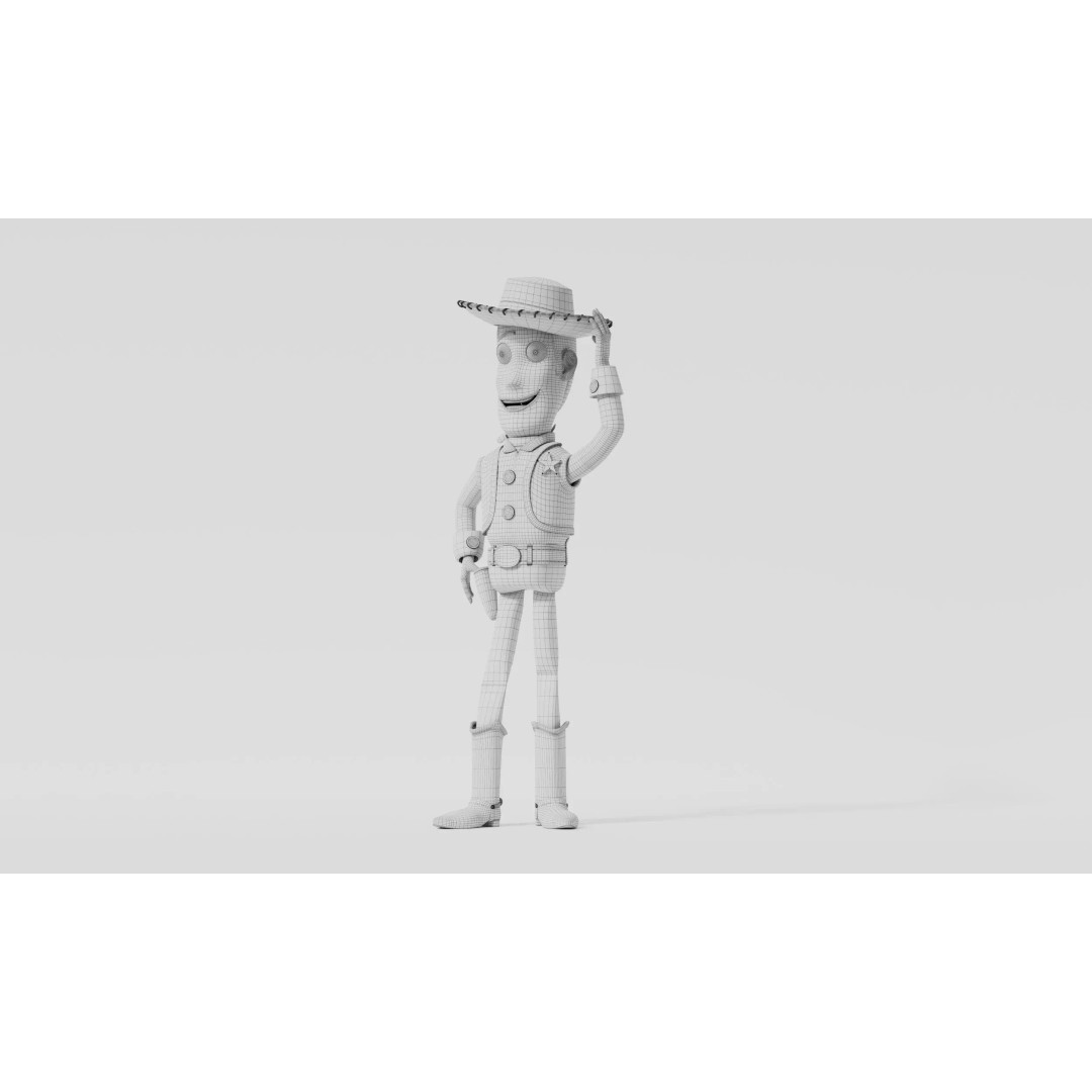 Cowboy Toy Character 3D Model – Realistic Game-Ready Asset, FBX - View 6
