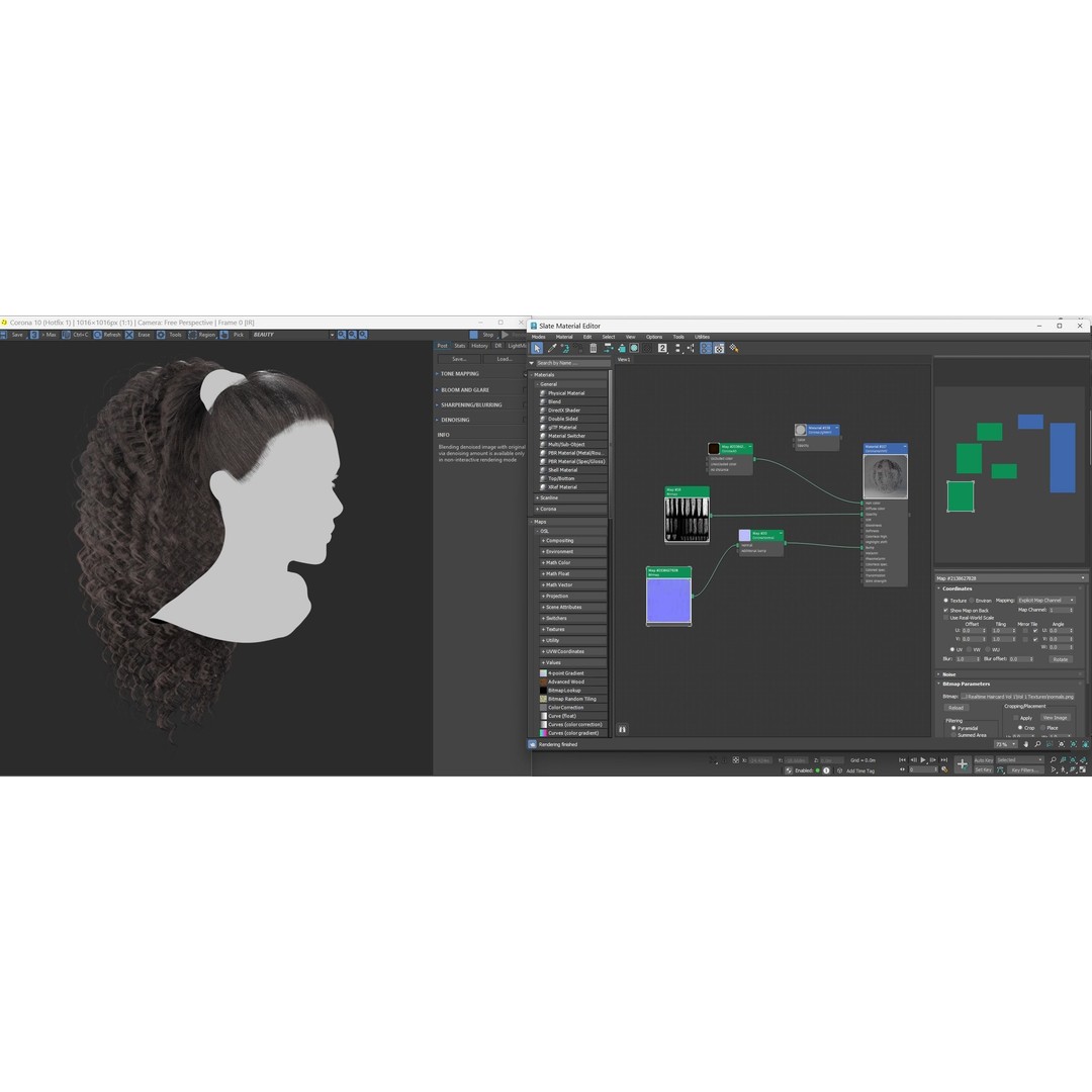 Realtime Haircard 3D Model – Low Poly Game-Ready Character Hair, FBX - View 5
