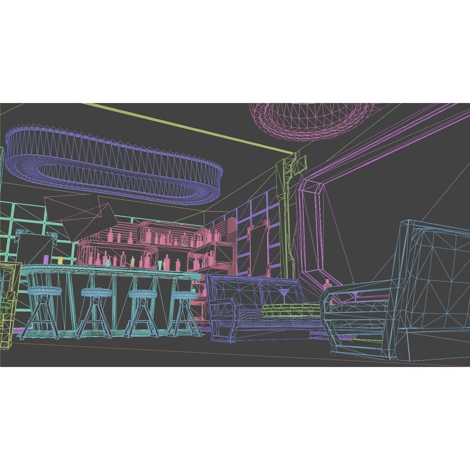 NightClub - Low-Poly Game-Ready 3D Model - View 10