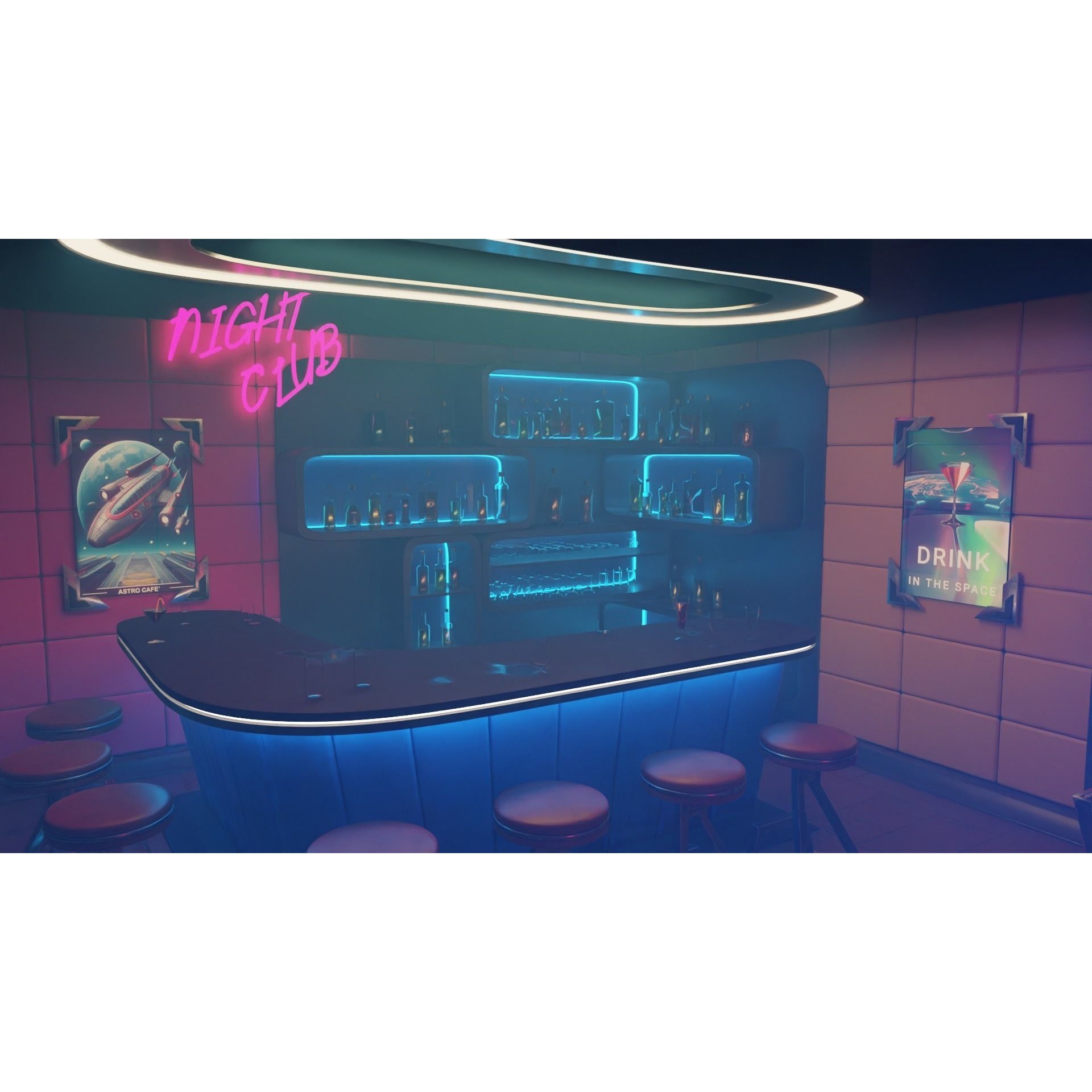 NightClub - Low-Poly Game-Ready 3D Model - View 11