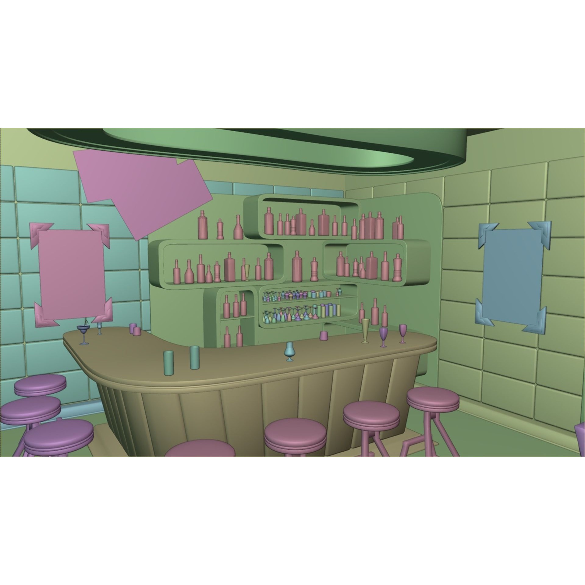 NightClub - Low-Poly Game-Ready 3D Model - View 12