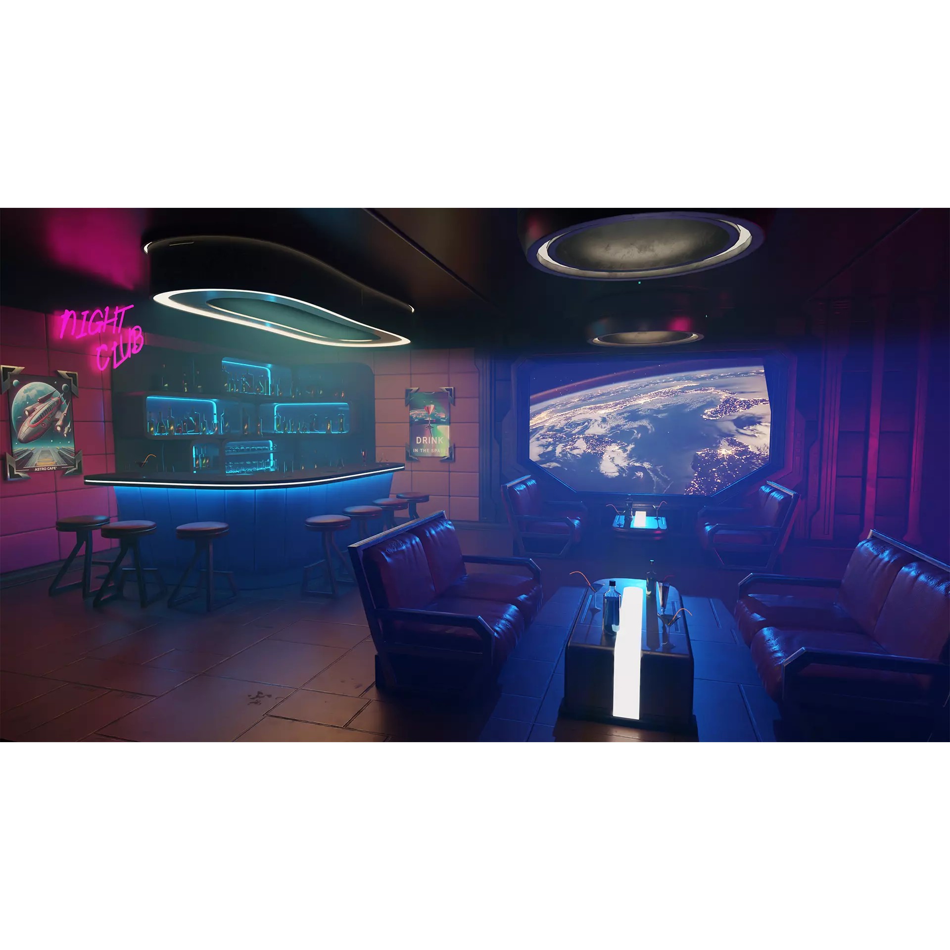 NightClub - Low-Poly Game-Ready 3D Model - View 2